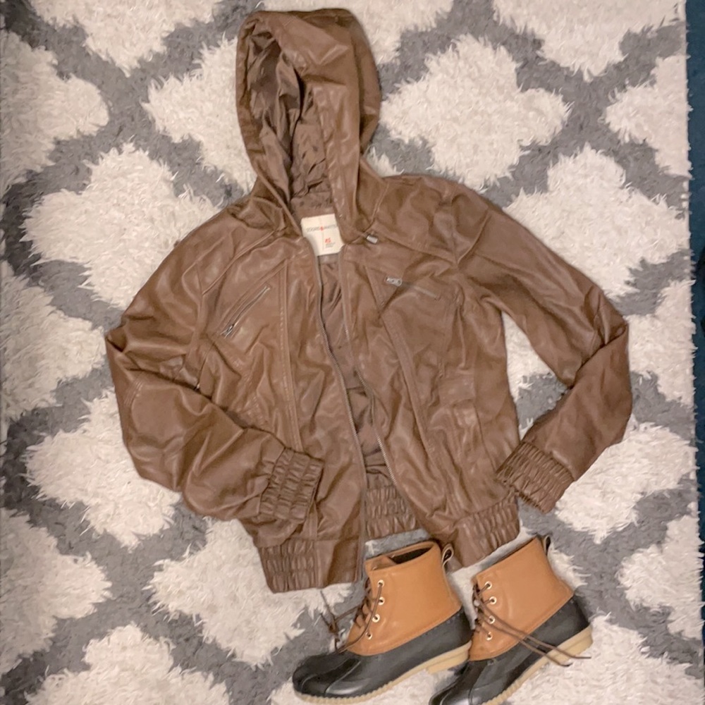 Faux leather jacket